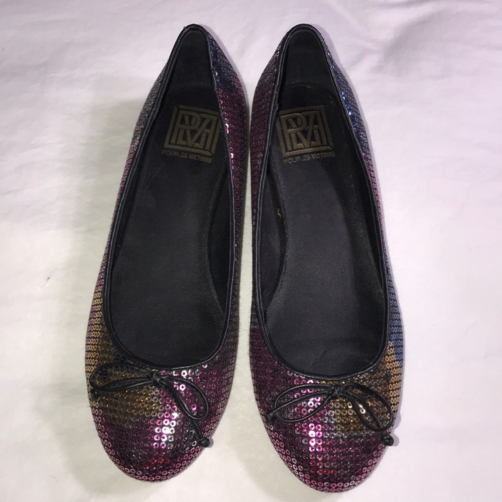 Pour La Victoire sequin flats size 7 US